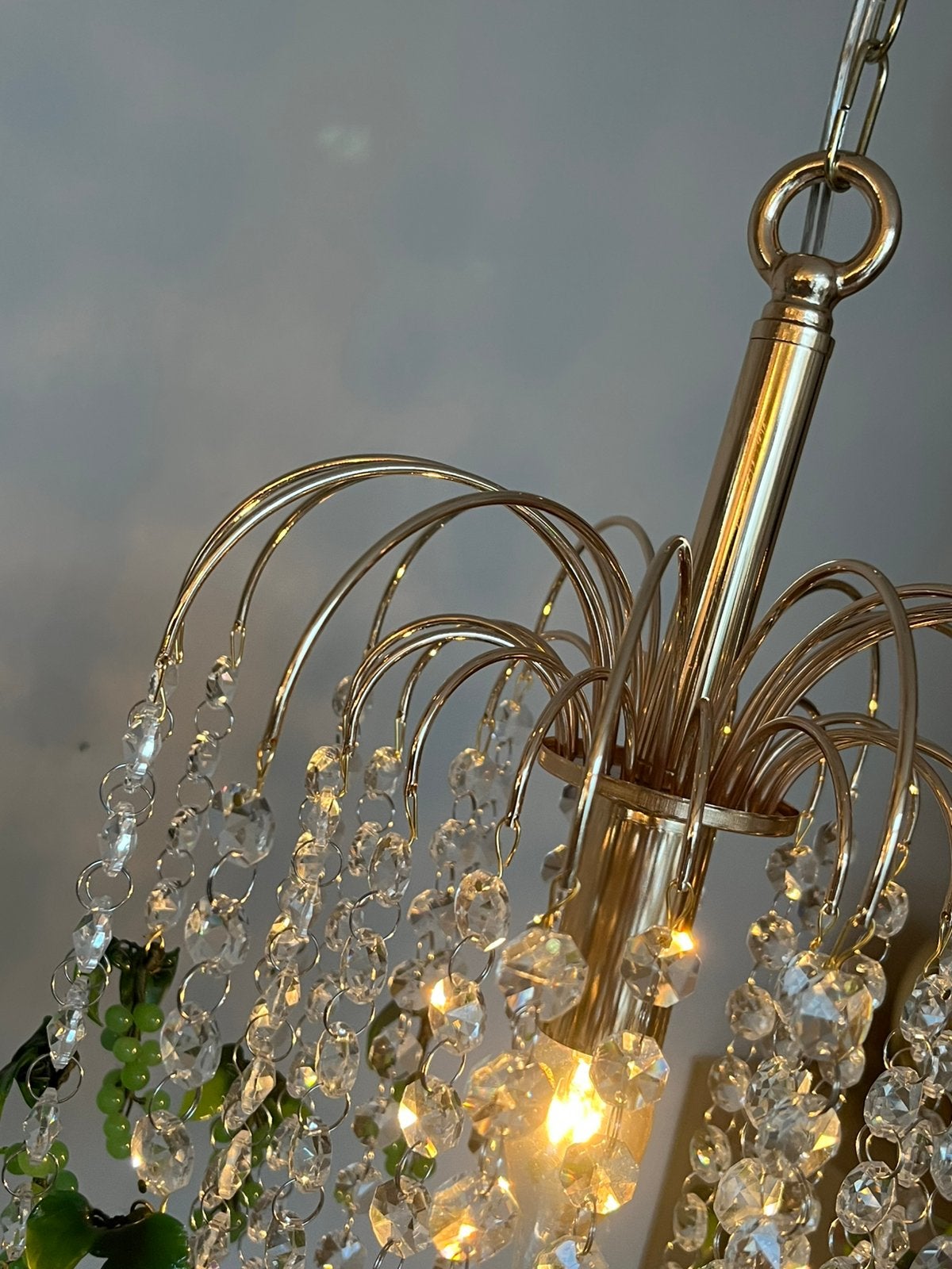 Foto 8 van 9 beschikbaar vintage groene murano druiven kroonluchters