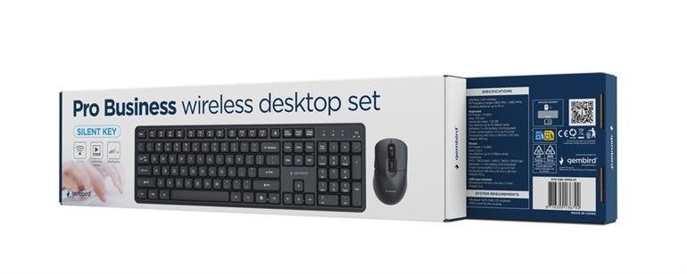 Silent Key Pro Business draadloze desktopset, Computers en Software, Toetsenborden, Toetsenbord en muis-set, Gembird, Ophalen of Verzenden