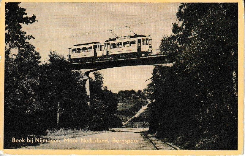 BEEK - BERGSPOOR met TRAM, Verzamelen, Ansichtkaarten | Nederland, Ophalen of Verzenden, 1920 tot 1940, Ongelopen, Gelderland