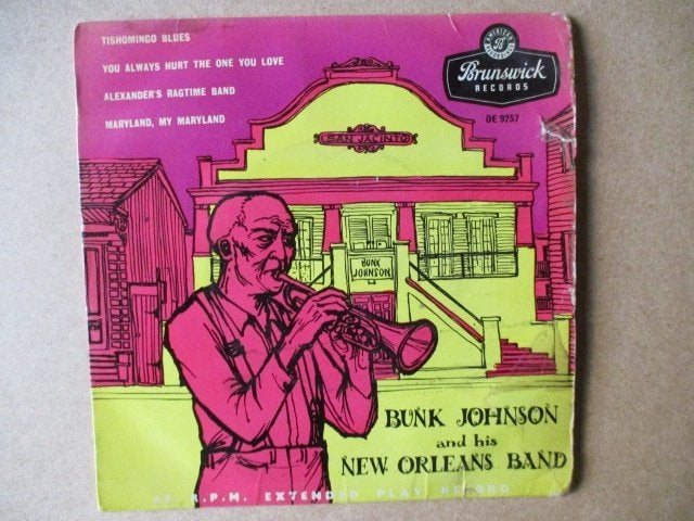 s2789 bunk johnson - tishomingo blues, Ophalen, Gebruikt, 7 inch, Overige genres