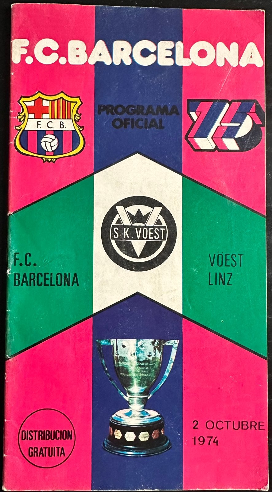 Drie FC Barcelona programma’s met Cruyff, Ophalen of Verzenden, Gebruikt, Buitenlandse clubs, Boek of Tijdschrift