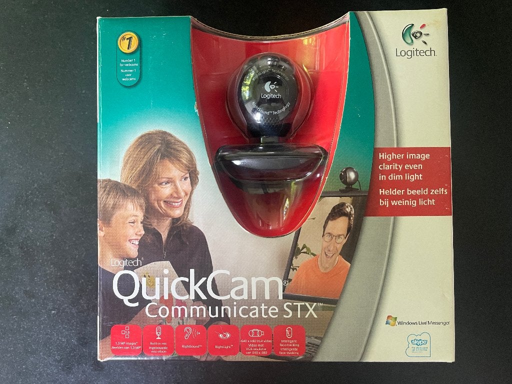 Logitech webcam STX, Gebruikt, Ophalen of Verzenden, Monitorclip, Logitec