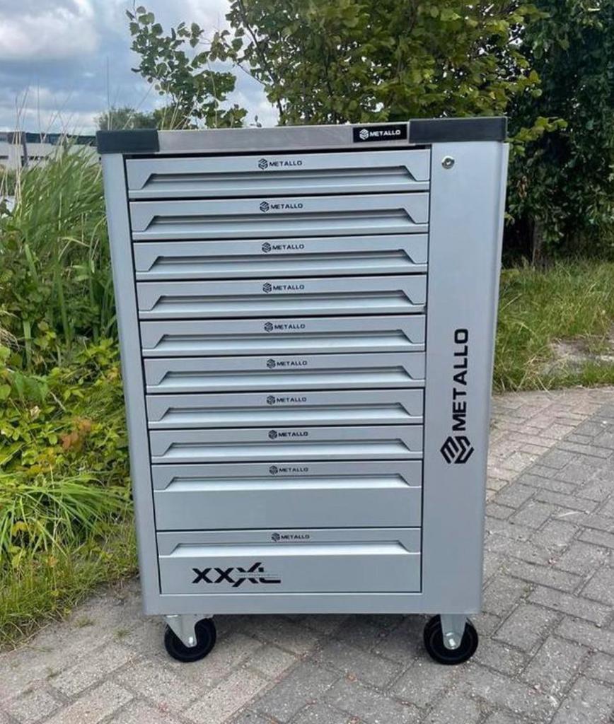 Metallo Gereedschapswagen 10 lades vol ook 4 accugereedschap, Ophalen, B, Nieuw, A