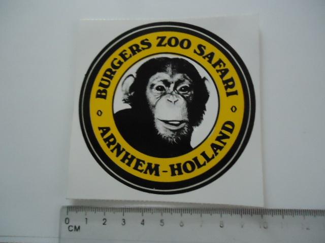 sticker oud Burgers ZOO Safari dierentuin dierenpark aap -=, Verzamelen, Verzenden, Zo goed als nieuw, Bedrijf of Vereniging