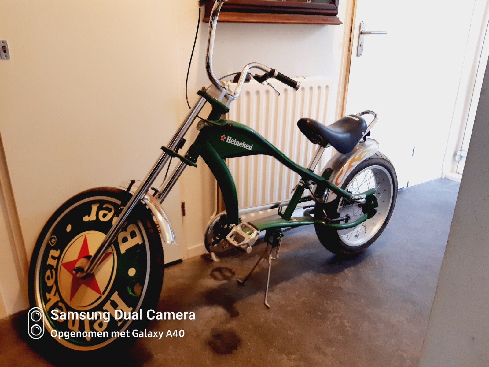 Mooie Heineken beer  fiets chopper, Ophalen