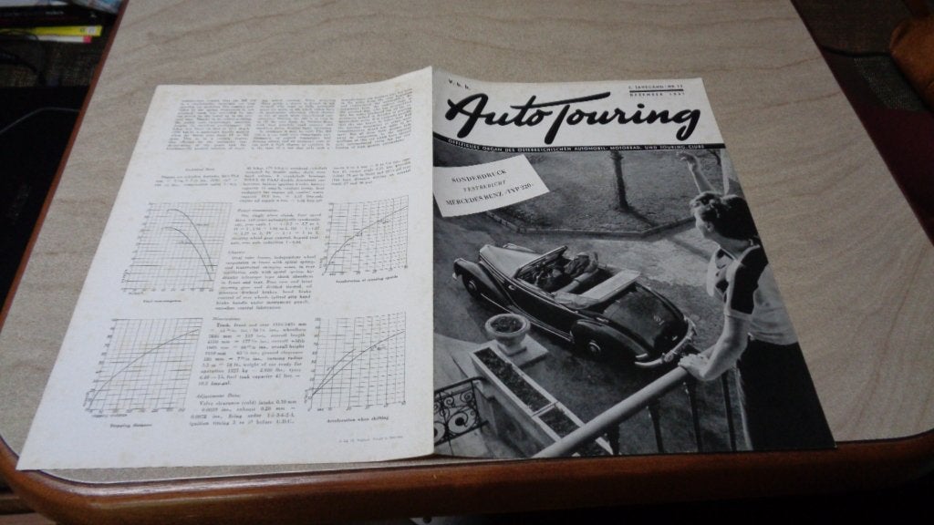ZELDZAME Folder  MERCEDES  220  ,  12-1951, Verzenden, Gelezen, Mercedes