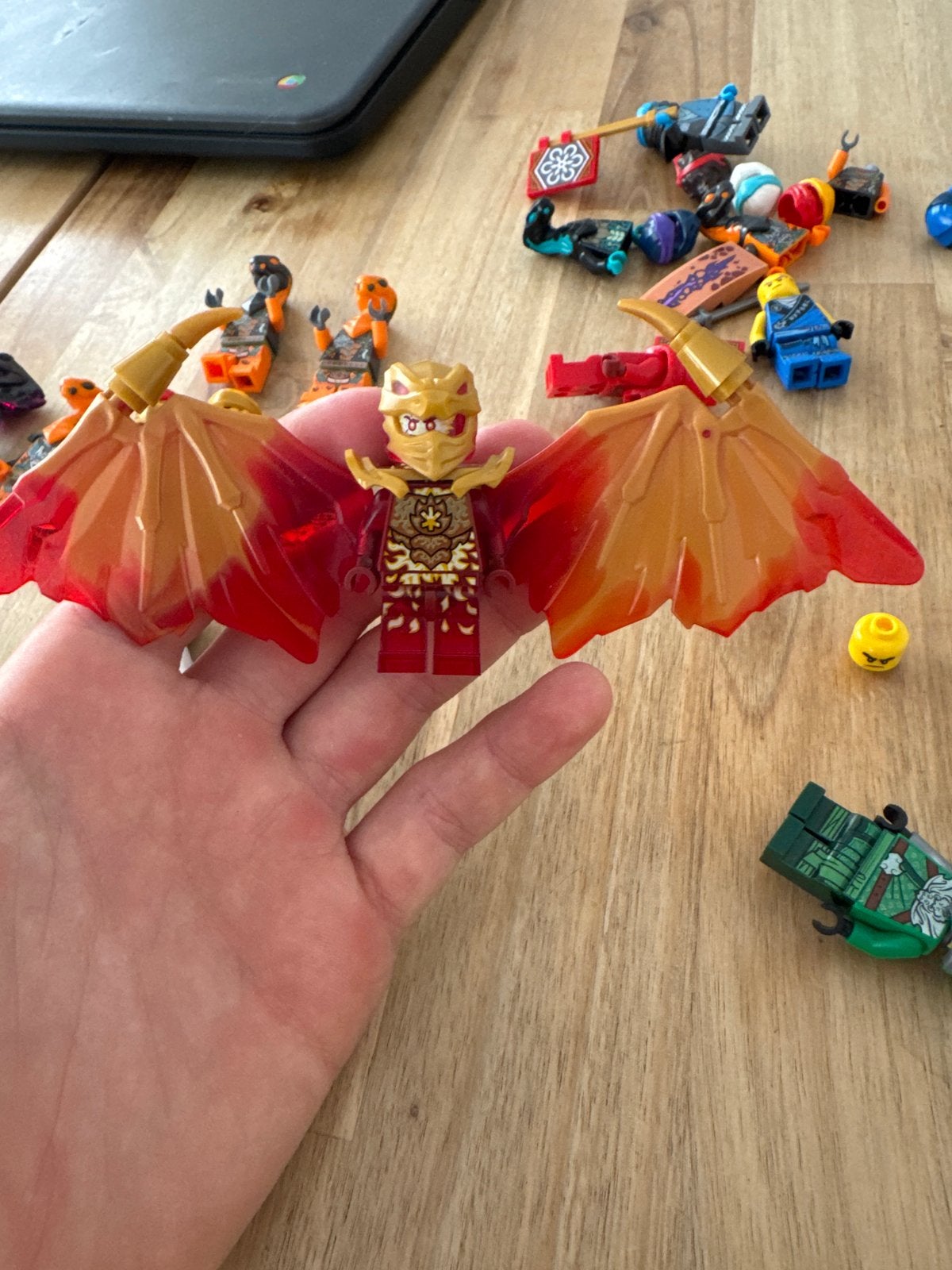 Lego Ninjago Gouden Draak Lloyd minifiguur, Ophalen of Verzenden, Gebruikt, Overige merken