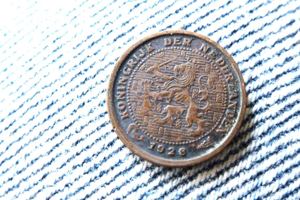 Wilhelmina - oude 1/2 Cent 1928 prachtig- (6120 e, Ophalen of Verzenden, Koningin Wilhelmina, Overige waardes, Losse munt