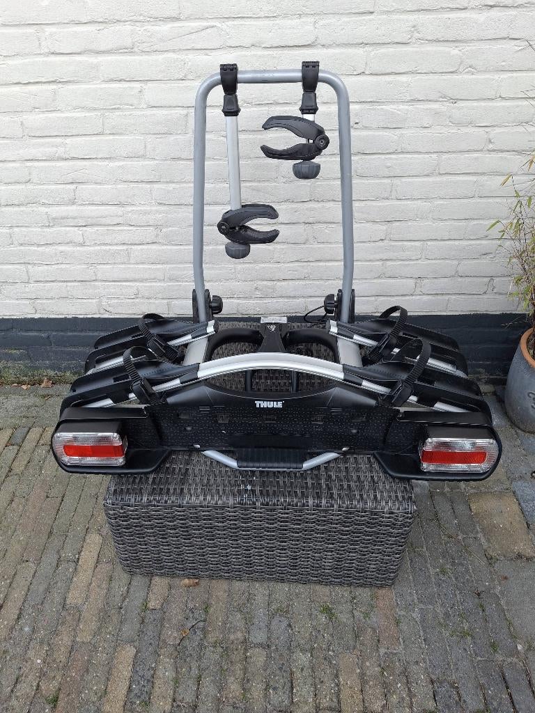 Fietsendrager thule euroway 921, Auto diversen, Fietsendragers, Zo goed als nieuw, Trekhaakdrager, 2 fietsen, Elektrische fiets