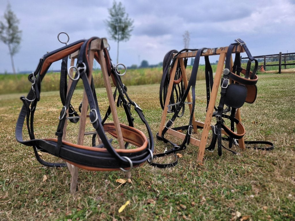 VERKOCHT Enkelspantuig Van der Wiel (cob)   VERKOCHT, Dieren en Toebehoren, Paarden en Pony's | Hoofdstellen en Tuigage, Ophalen