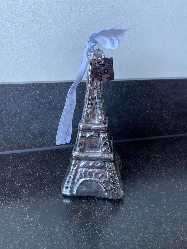 Eiffeltoren ornament kerstbal riviera maison, Diversen, Kerst, Ophalen of Verzenden, Zo goed als nieuw