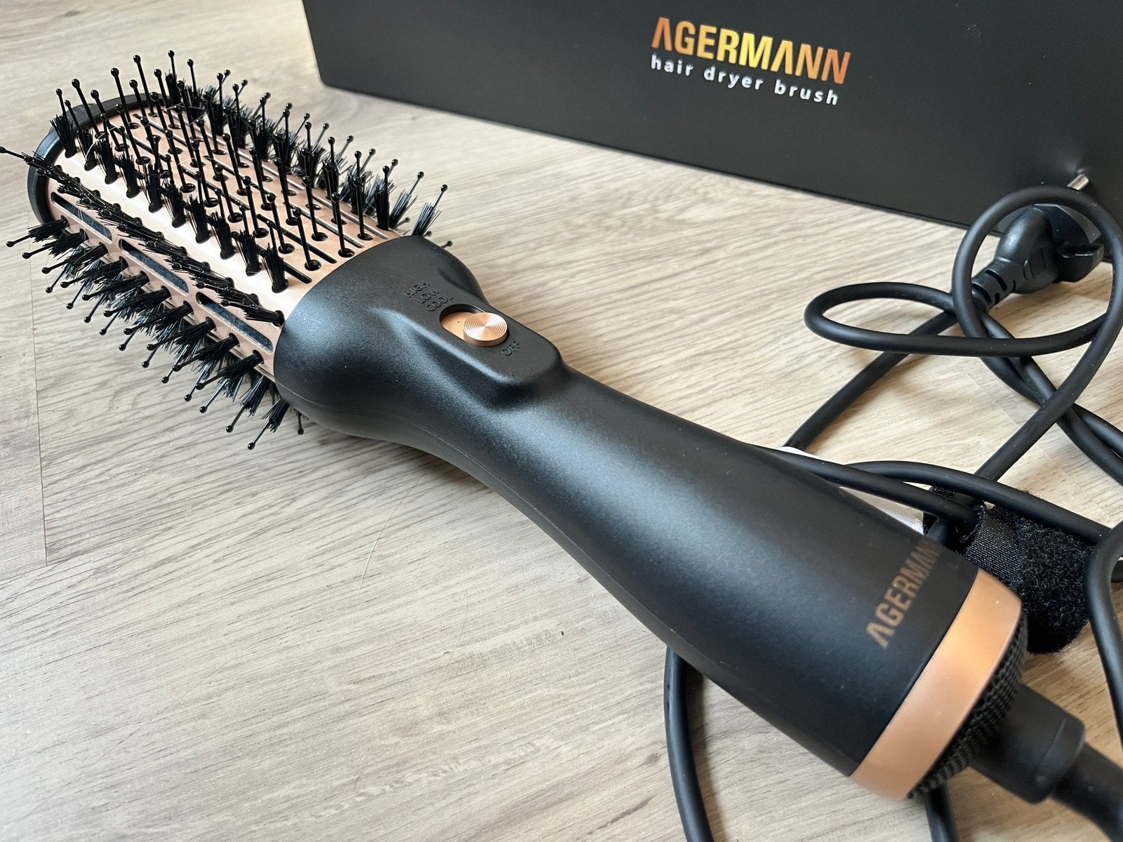 Agermann Hair Dryer Brush, Ophalen of Verzenden, Zo goed als nieuw, Krultang of Stijltang