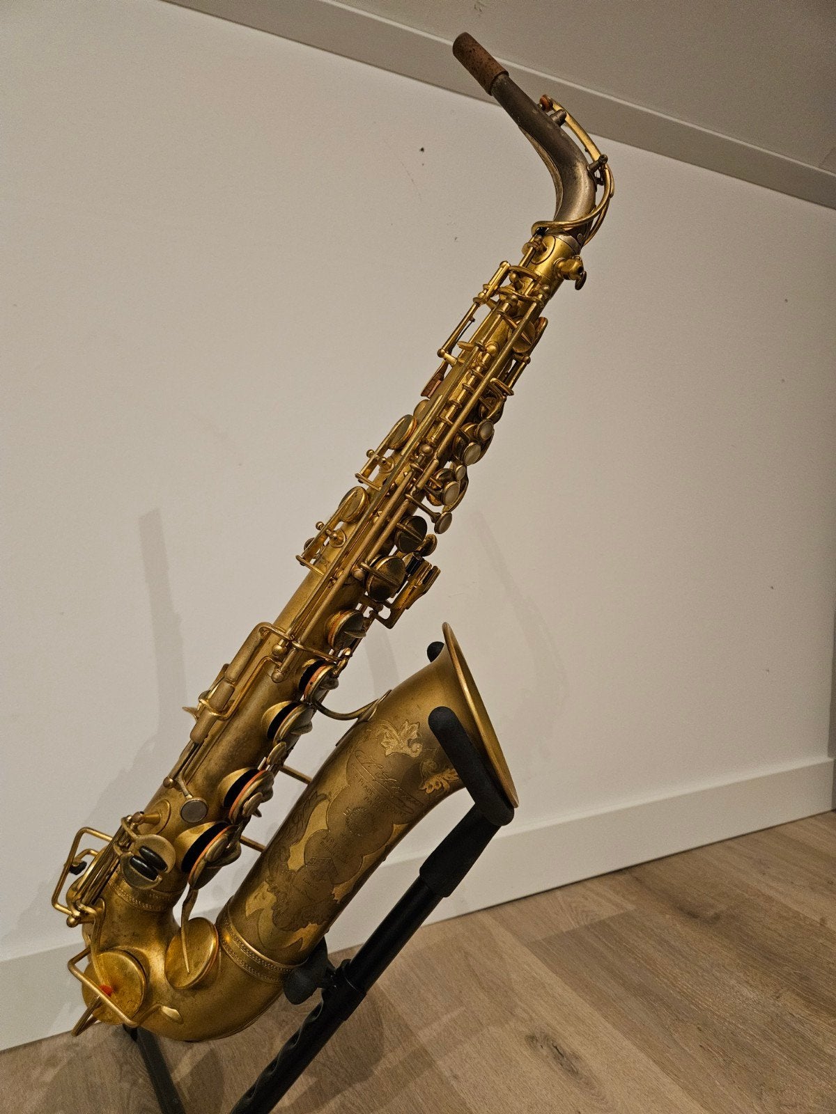Selmer Largebore Altsaxofoon Verguld, Ophalen, Gebruikt, Alt, Met koffer