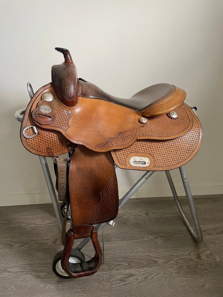 western zadel equiflex met toebehoren, Dieren en Toebehoren, Gebruikt, Vlakke zit, Overige merken, M (17 inch)