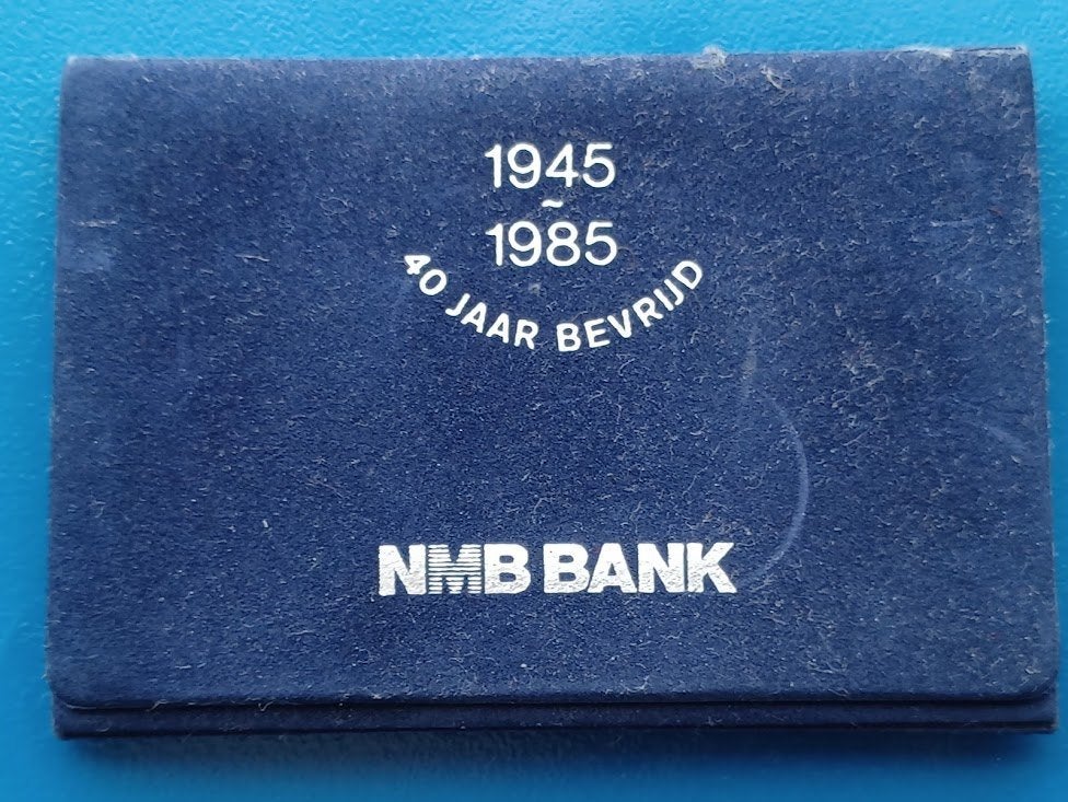 Penning 40 jaar Bevrijd - 1945-1985 NMB Bank UNC, Verzenden, Overige materialen, Nederland