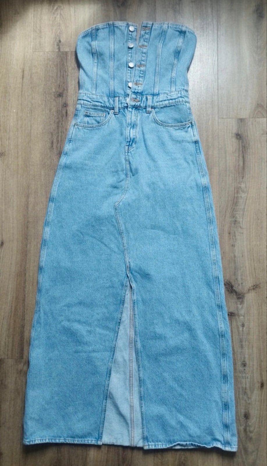 C&A Denim Jurk - Zo Goed als Nieuw, Kleding | Dames, Blauw, Ophalen of Verzenden, Zo goed als nieuw, Maat 36 (S)