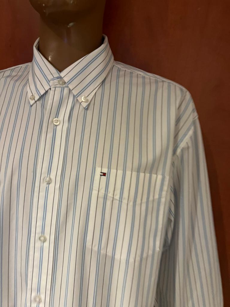 Tommy Hilfiger Overhemd Maat XL Origineel ZGAN, F, Wit, Tommy Hilfiger, Ophalen of Verzenden