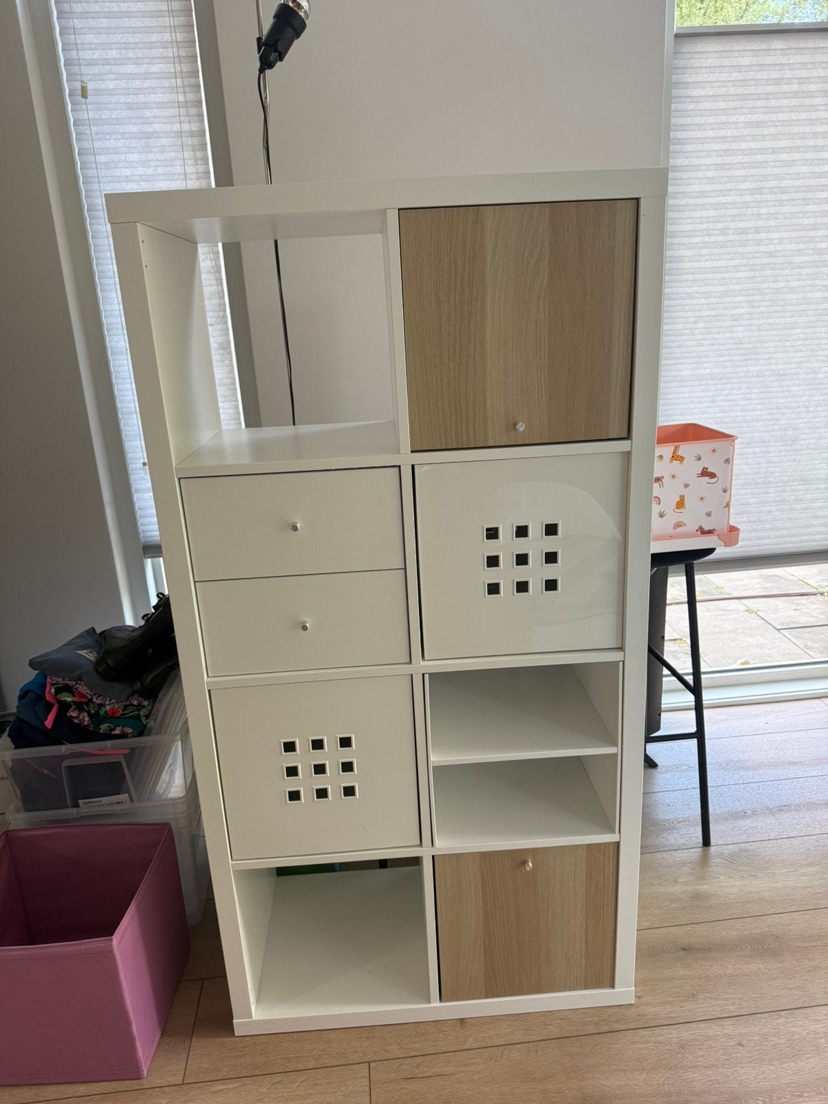 Ikea Kallax vakkenkast zeer compleet, Huis en Inrichting, Kasten | Overige, Ophalen, Gebruikt