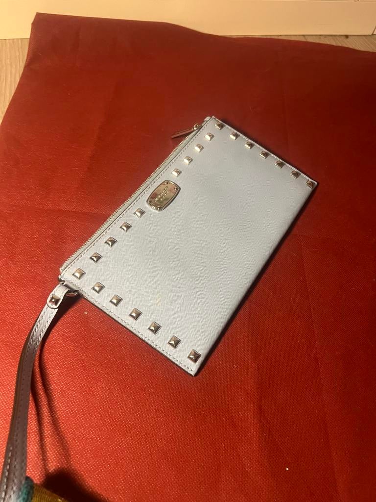 Michael Kors Tasje - Lichtblauw met studs, Verzenden, Gebruikt, Blauw, Avondtasje