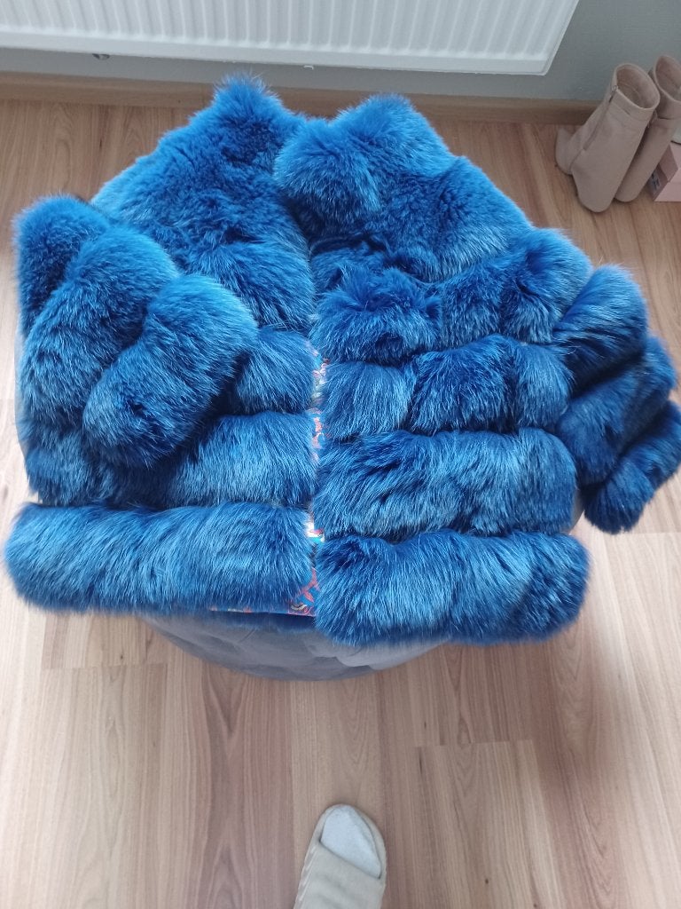 Bontjasje, Kleding | Dames, Verzenden, Zo goed als nieuw, Maat 36 (S), Blauw