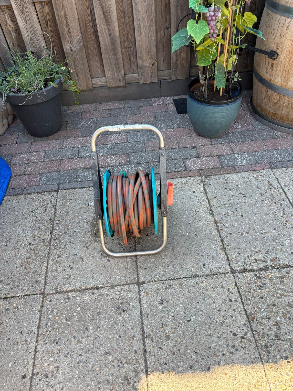 Gardena tuinslang op haspel - 15 meter, Ophalen, Gebruikt, Tuinslanghaspel
