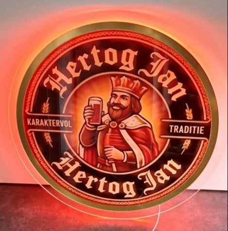 Hertog Jan bier Led Neon verlichting decoratie lamp, Ophalen of Verzenden, Nieuw, Reclamebord, Plaat of Schild, Hertog Jan