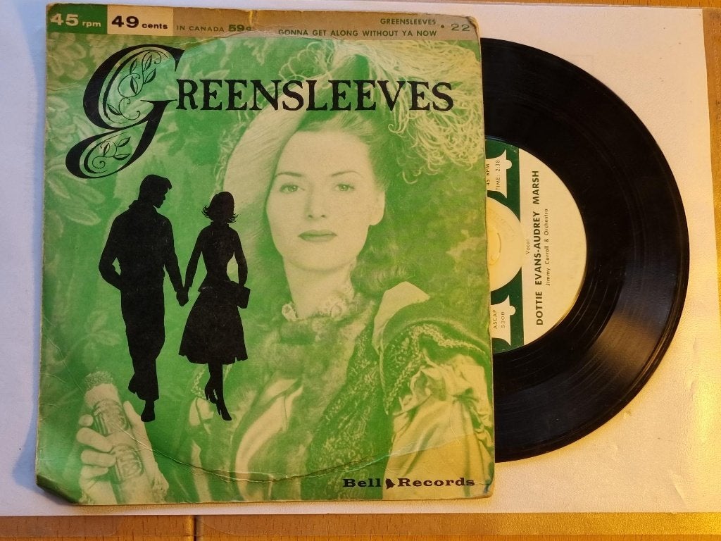 single Dottie Evans - Audrey Marsh grote dubbelhit uit 1957, Voor 1960, 7 inch, Single, Ophalen of Verzenden