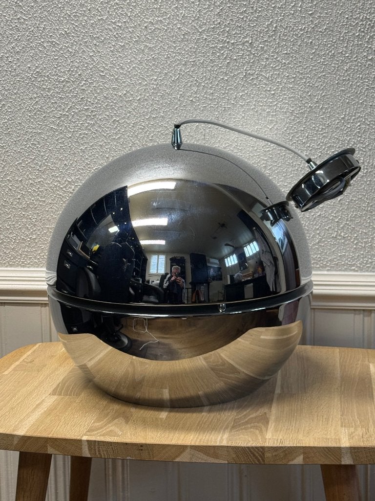 Zuiver lampen chroom hanglampen groot middel bollamp, Ophalen of Verzenden, Zo goed als nieuw