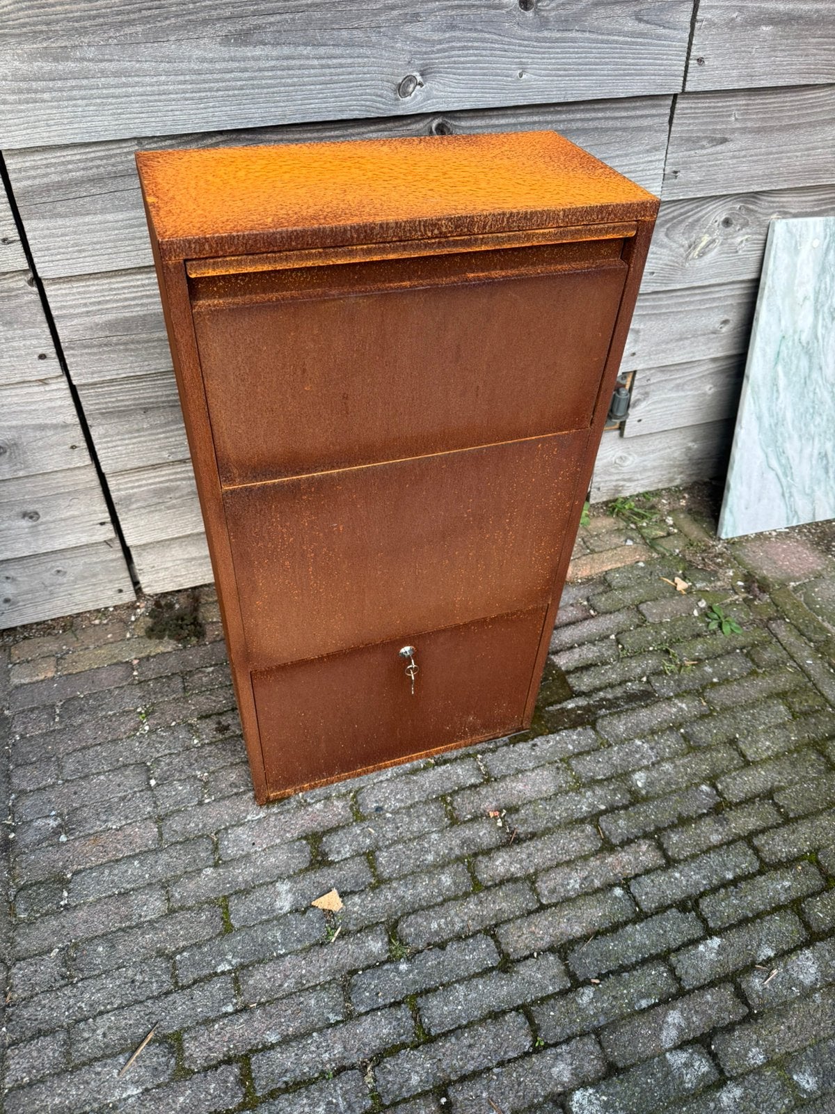 Pakket brieven bus, Ophalen of Verzenden, Gebruikt, Staal, Staande brievenbus