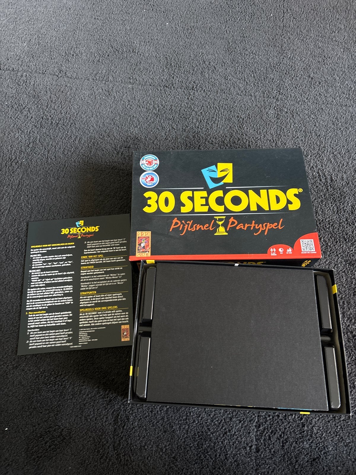 30 Seconds Pijlsnel Party spel - Compleet, Hobby en Vrije tijd, Gezelschapsspellen | Bordspellen, Drie of vier spelers, Ophalen of Verzenden