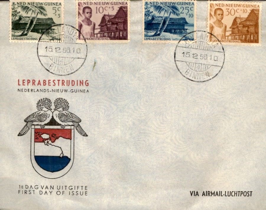 Nieuw Guinea - Lepra - FDC - 1956, Ophalen of Verzenden, Envelop