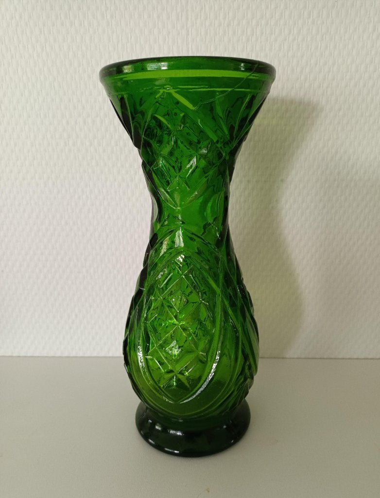 Antiek groen vaasje, Art Deco jaren 30, Ophalen of Verzenden