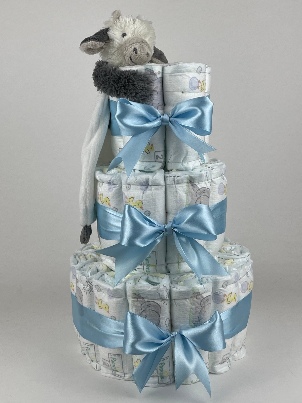 Luiertaart jongen happy horse tut koe casper blauw, Ophalen of Verzenden, Nieuw, Kraamcadeau
