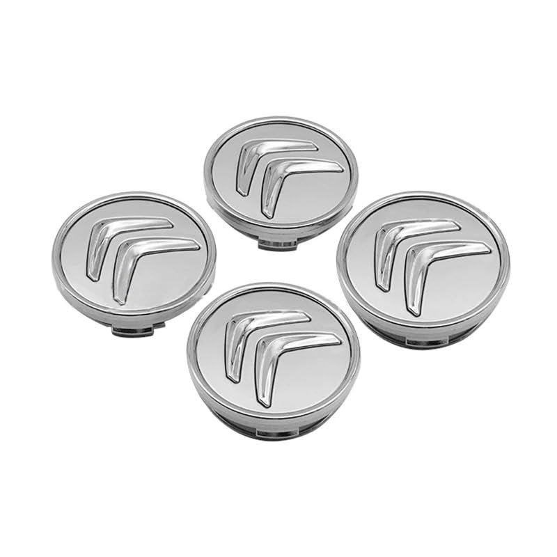 Citroën Naafdoppen 60mm – Set van 4 – Zilver/Chroom – NIEUW, Ophalen of Verzenden