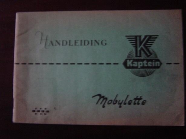 Kaptein Mobylette 1963 bromfiets handleiding, Ophalen of Verzenden, Gebruikt