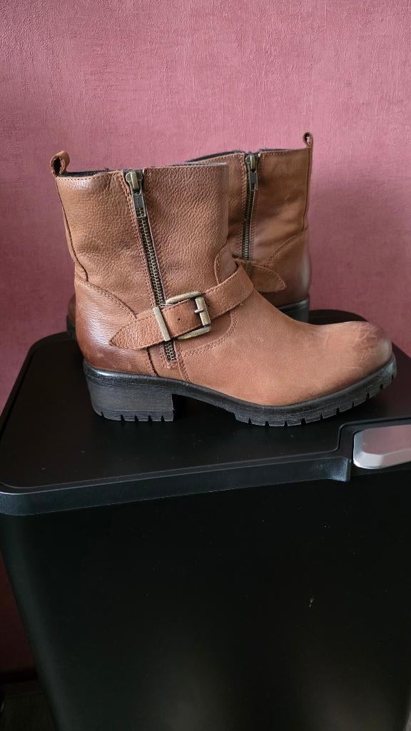 Mooie bruine leren laarsjes👢Als Nieuw👢👢Mt 40, Ophalen, Bruin, Lage of Enkellaarzen, Zo goed als nieuw