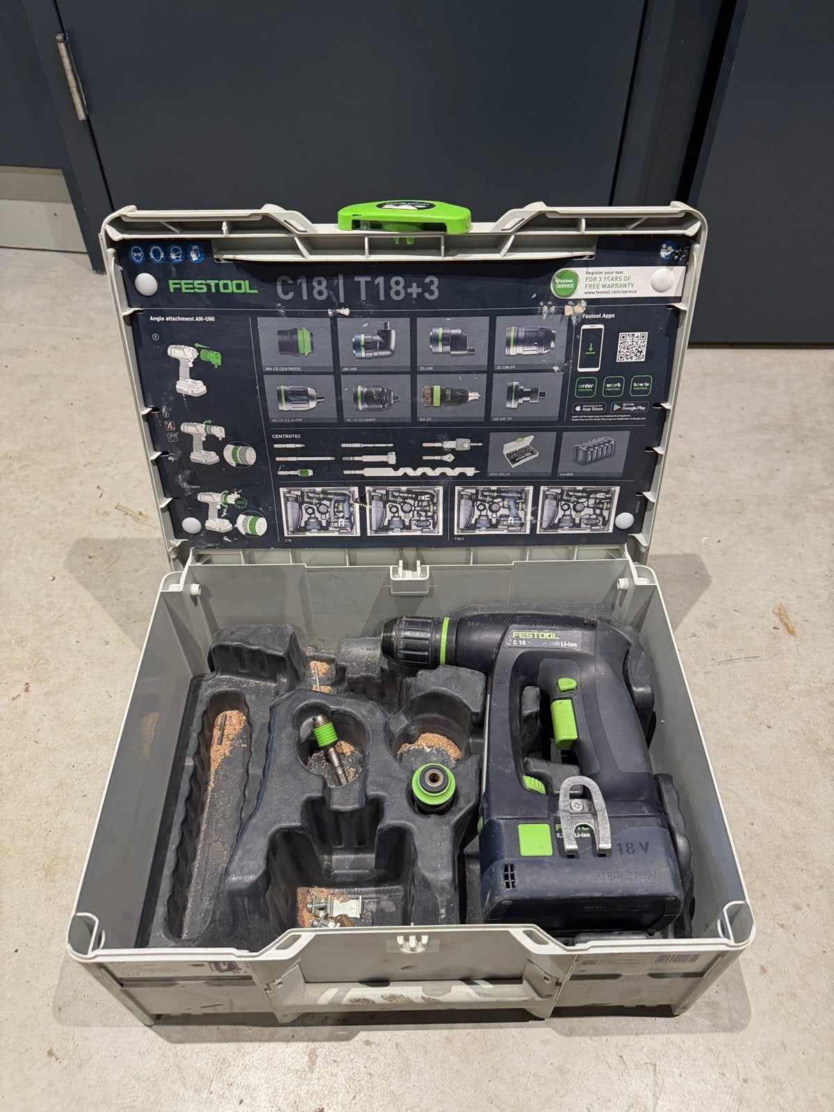 Boormachine festool C18, Doe-het-zelf en Verbouw, Gereedschap | Boormachines, Ophalen of Verzenden, Zo goed als nieuw, Boormachine
