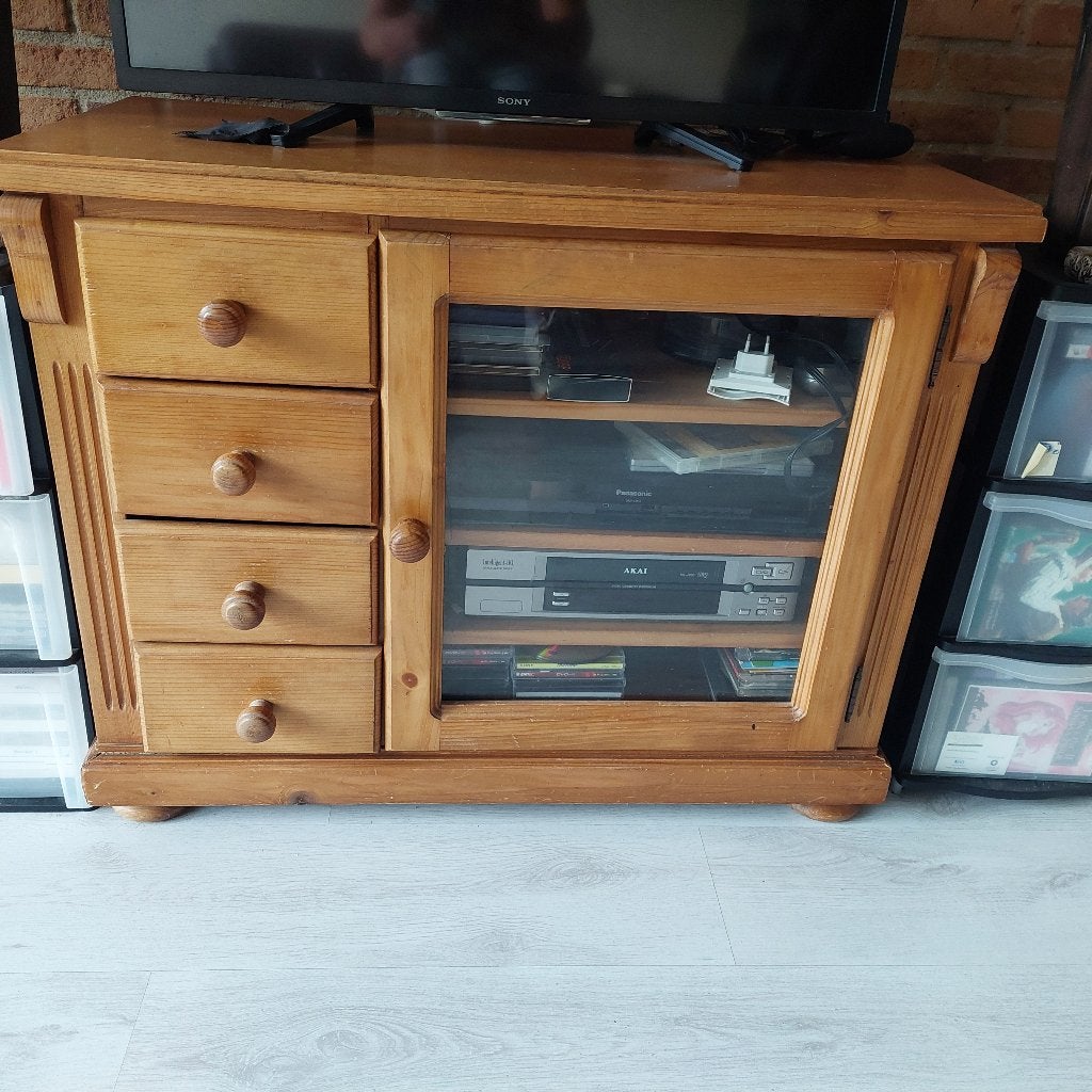 Gratis grenen televisiekastje., Ophalen, Gebruikt, 50 tot 100 cm, Minder dan 100 cm