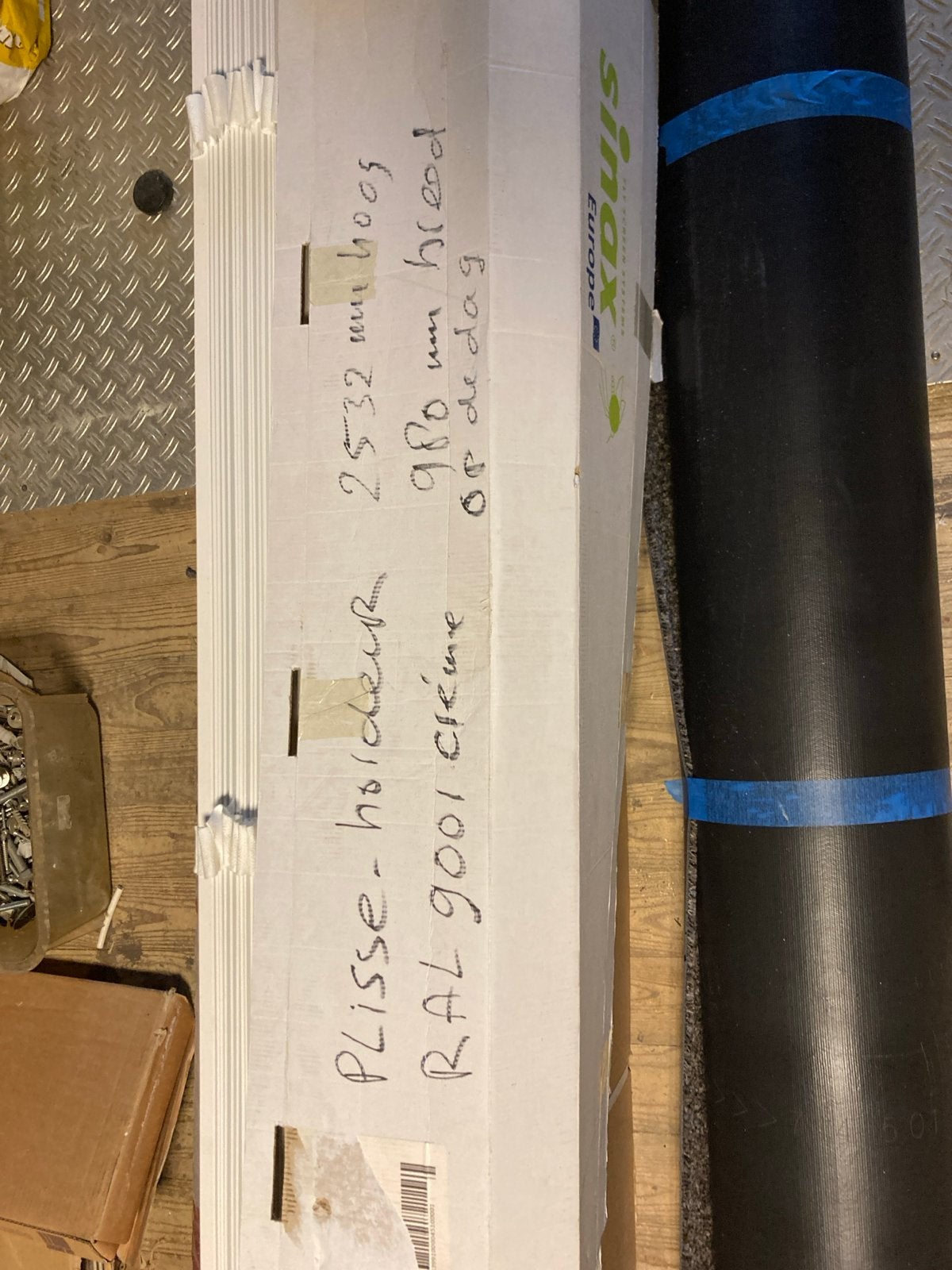 Nieuw Plisséhordeur RAL 9001 Crème - 253.2x98 cm, Huis en Inrichting, Ophalen, Nieuw, Crème, Plisségordijn
