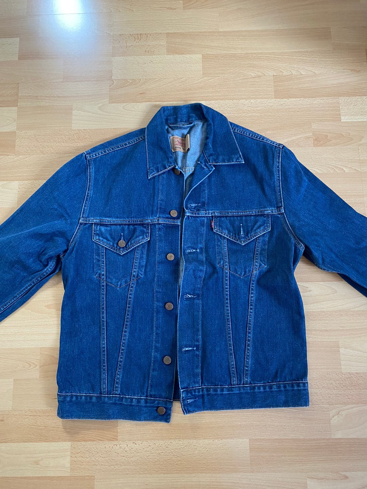 Heren levis spijkerjasje, Ophalen of Verzenden, Zo goed als nieuw, Maat 56/58 (XL), Blauw