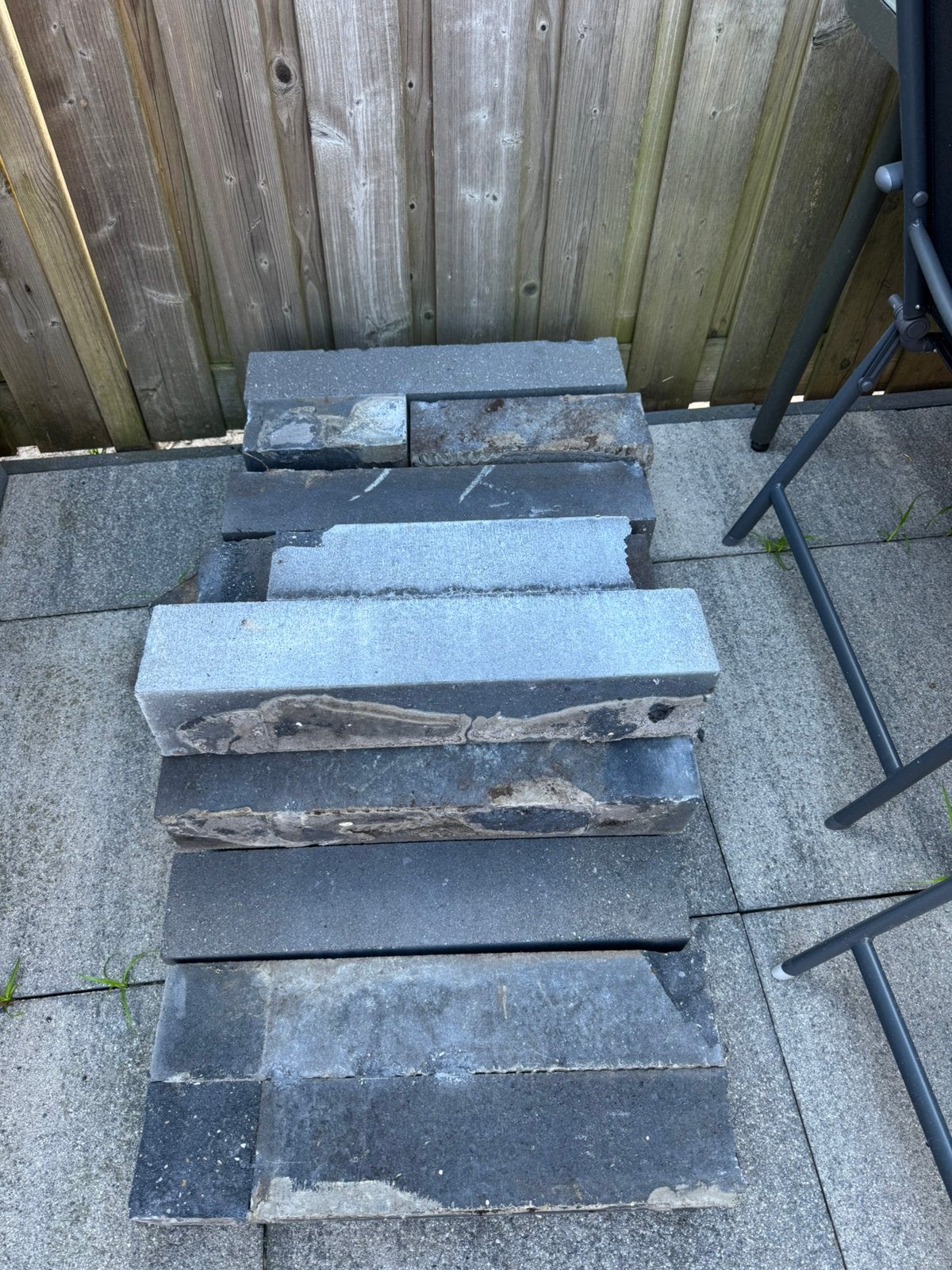 GRATIS!!! Grijze beton blokken GRATIS!!!, Ophalen, Gebruikt, Overige typen, Minder dan 5 m²