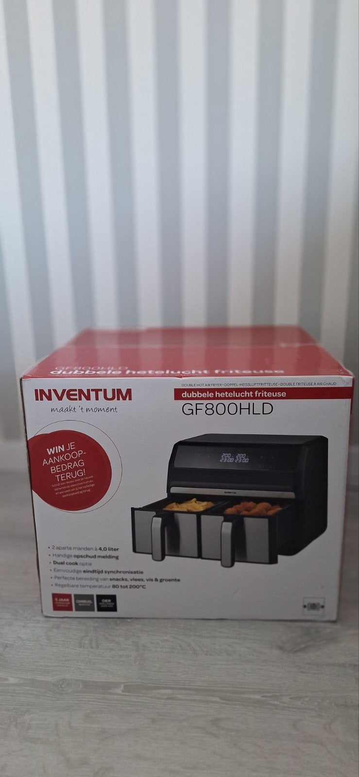 Nieuwe Inventum GF800HLD Dubbele Airfryer, 4 liter of meer, Ophalen of Verzenden, Nieuw, Duo-friteuse