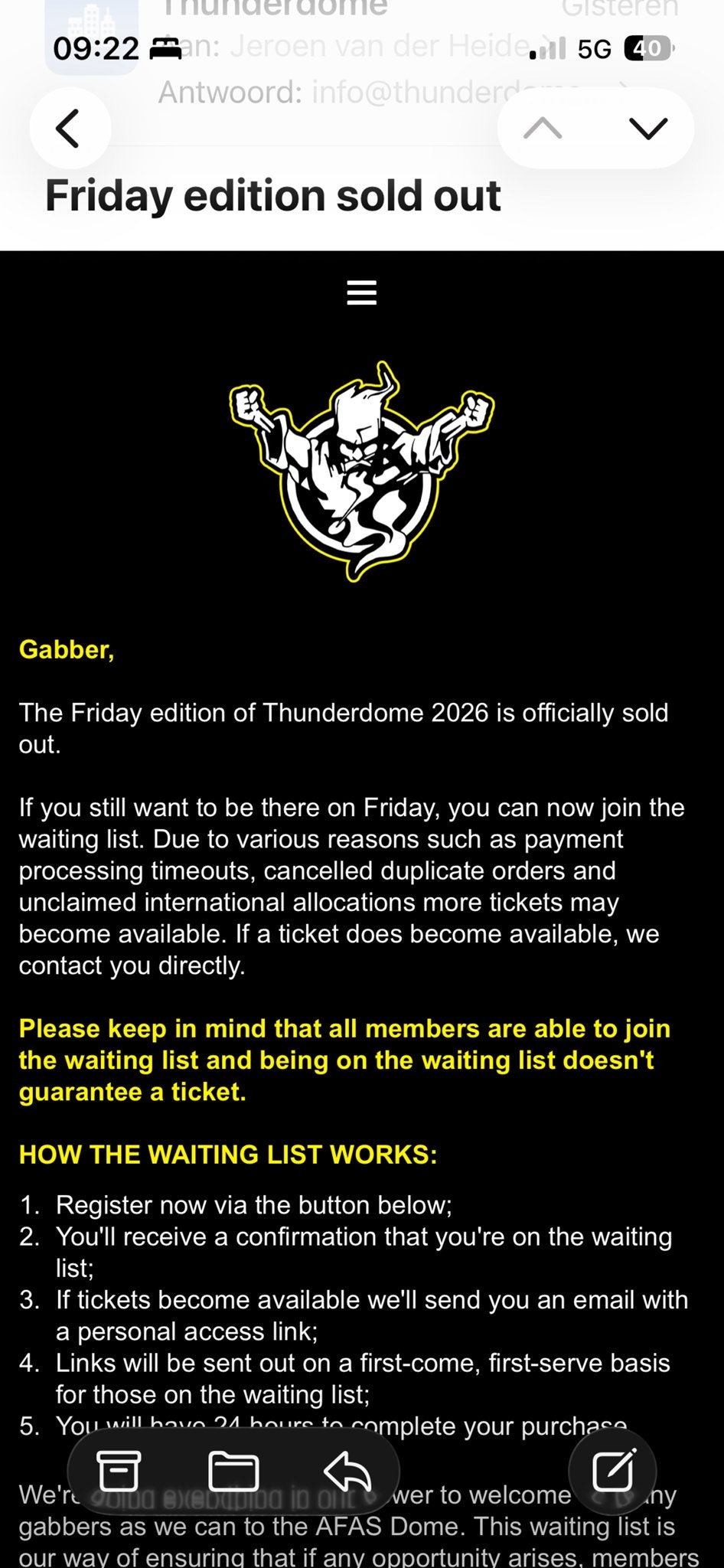 !!SOLD OUT Friday Thunderdome 2026 Antwerp!, Twee personen