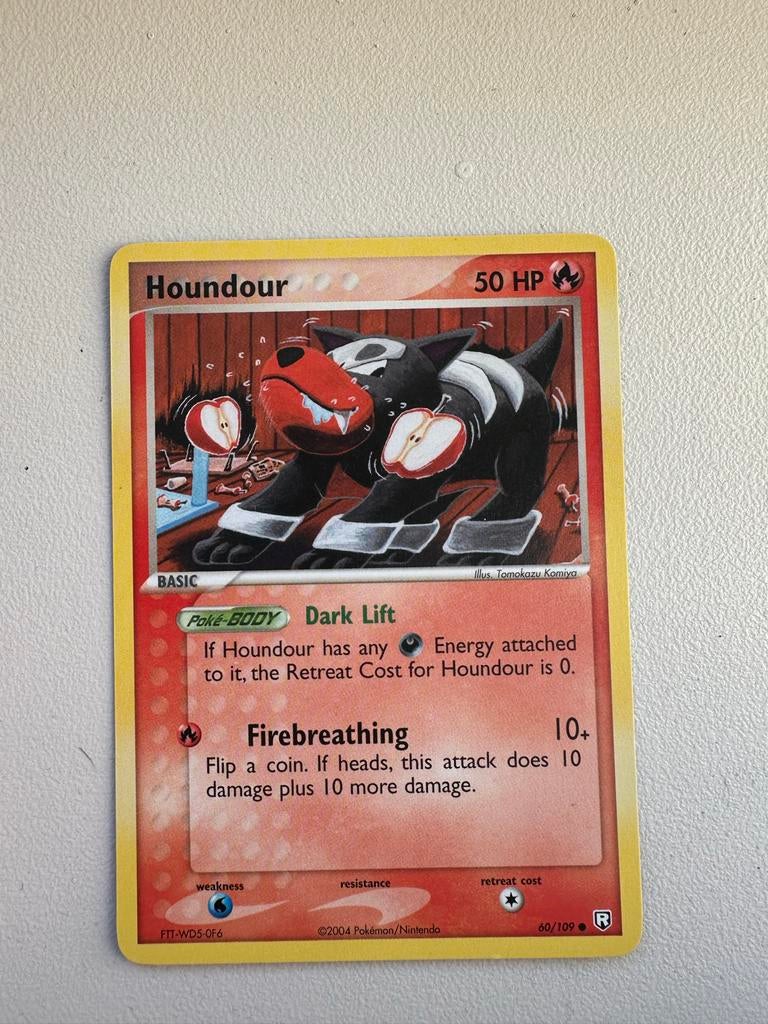Houndour 60/109 Team Rocket Returns Pokémon Kaart, Ophalen of Verzenden, Gebruikt, Losse kaart