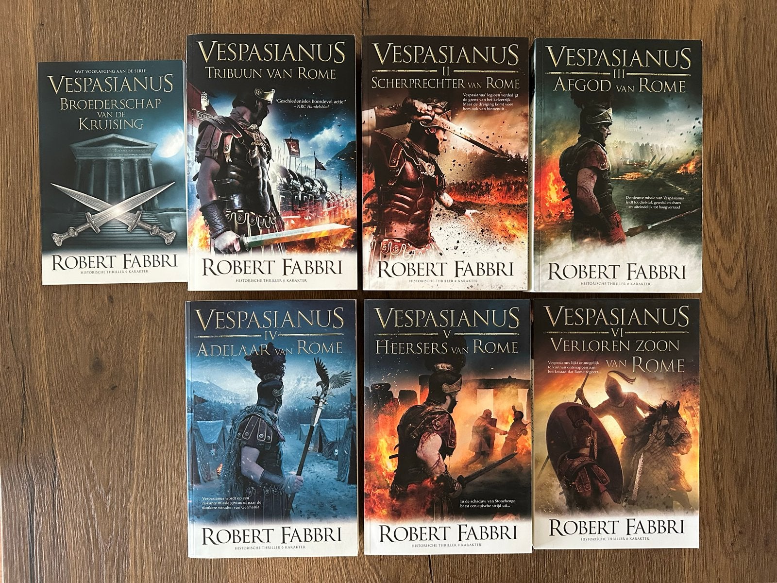 Vespasianus-serie Robert Fabbri (6 boeken, incl. prequel), Boeken, Ophalen of Verzenden, Zo goed als nieuw, Nederland