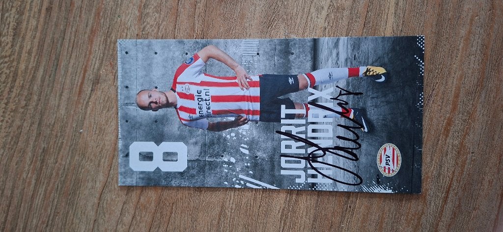 Spelerskaart met handtekening Jorrit Hendrix # PSV Feyenoord, Ophalen of Verzenden, Nieuw, PSV, Spelerskaart