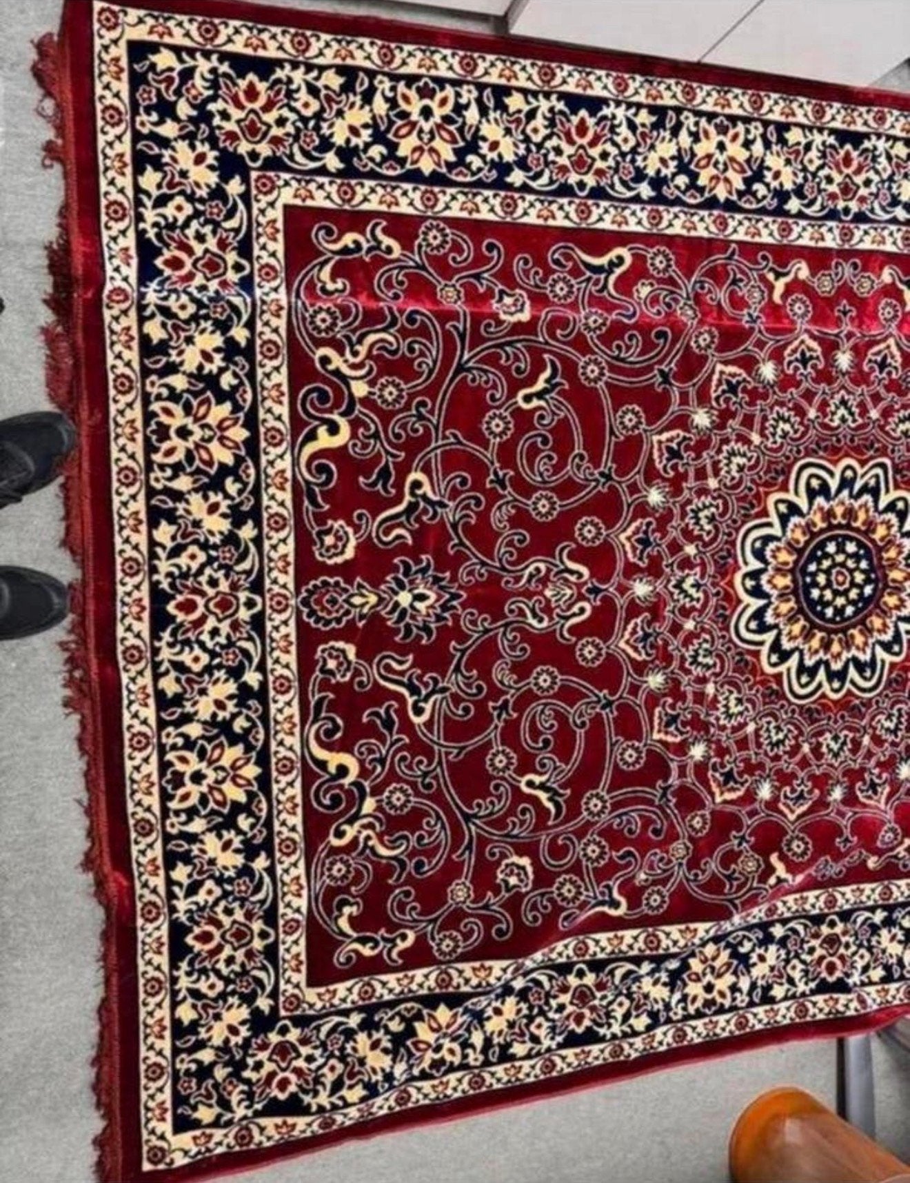Perzisch tapijt 290 x 195 cm rood medaillon als nieuw Kleed, Ophalen of Verzenden