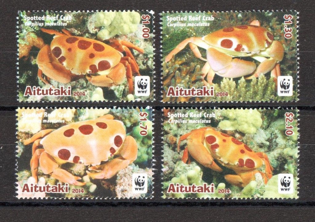 WWF set postzegels van de Gevlekte Riff - Krab, Ophalen of Verzenden, Postfris, Dier of Natuur
