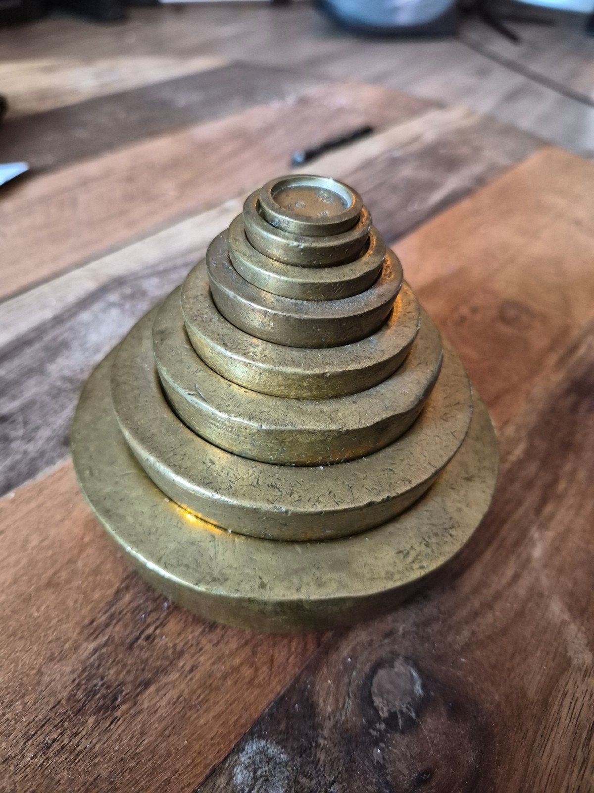 Antieke koperen gewichten set - Avery Ltd., Ophalen of Verzenden