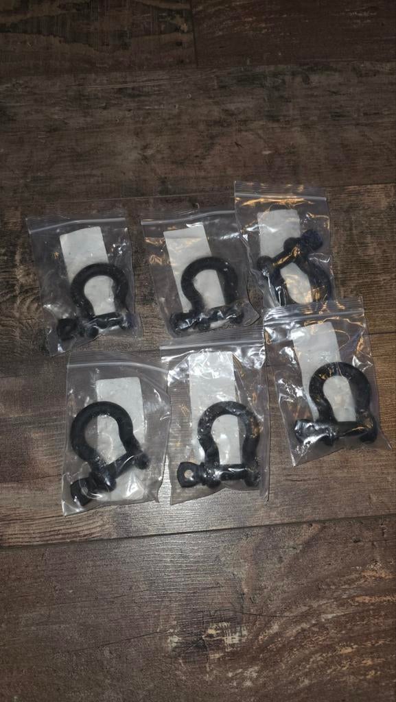 Nieuwe Harpsluiting 1000kg (borstbout) zwart - 6 stuks, Ophalen of Verzenden, Nieuw